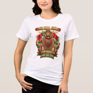 T-shirt En Tri-matière 🇲🇦 HA HNA JINA Équipe Maroc Jour de Match 2026