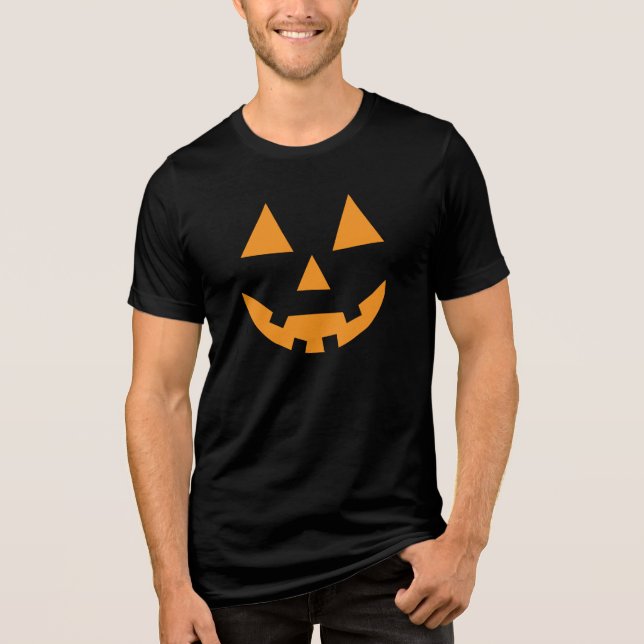 T-shirt En Tri-matière Halloween drôle jack o' lanterne citrouille (Recto)
