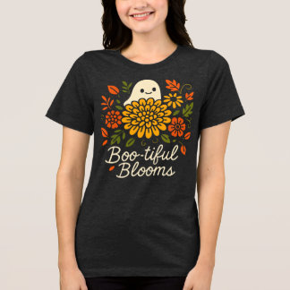 T-shirt En Tri-matière Halloween florale fantôme - fleurs d'automne migno