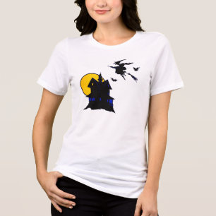 T-shirt En Tri-matière Halloween Haunted House sorcière conception chemis