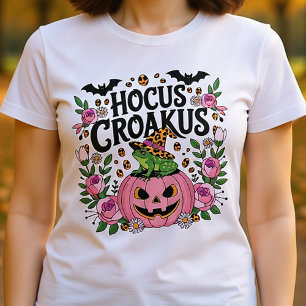 T-shirt En Tri-matière Halloween rose Grenouille Hocus Croakus
