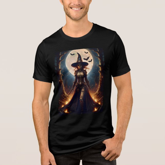 T-shirt En Tri-matière Halloween Steampunk Forest Witch (Recto)