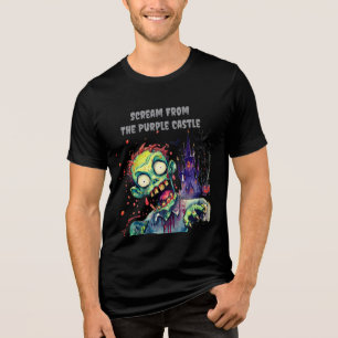 T-shirt En Tri-matière Halloween, Zombie,Hurlement du château pourpre ,