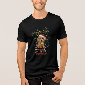 T-shirt En Tri-matière Happy Paw-lidays Christmas Cockapoo Design T-Shirt
