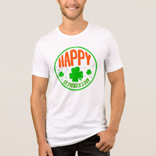 T-shirt En Tri-matière Happy St. Patrick's Day Circle Design-63501