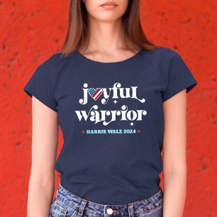 T-shirt En Tri-matière Harris Walz Joyful Warrior USA Heart Flag Election