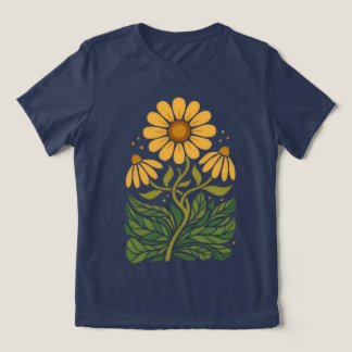 T-shirt En Tri-matière Harvest Gold Retro Botanical Tri‑Blend T‑Shirt pou