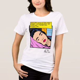 T-shirt En Tri-matière Heures Solitaires Art de la Bande Dessinée Romanti