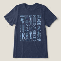 Hiéroglyphes égyptiens anciens Tri-Blend Chemise