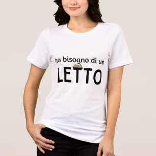 T-shirt En Tri-matière Ho Bisogno Di Un Letto (con un bradipo)