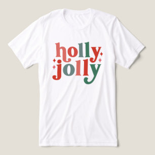 T-shirt En Tri-matière Holly Jolly - Typographie des Fêtes Rétro