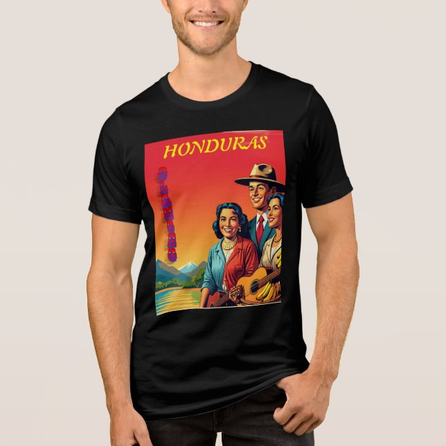T-shirt En Tri-matière  Honduras OLANCHO Retro poster (Recto)