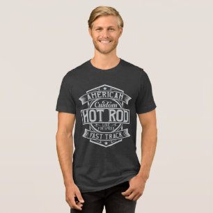 T-shirt En Tri-matière Hotrod Personnalisé - Chemise Tri-Blend Vintage