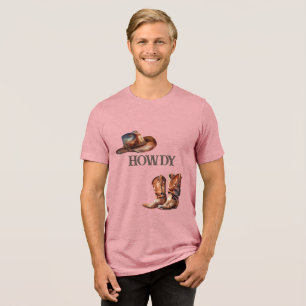 T-shirt En Tri-matière Howdy Cowboy Bottes et Casquette