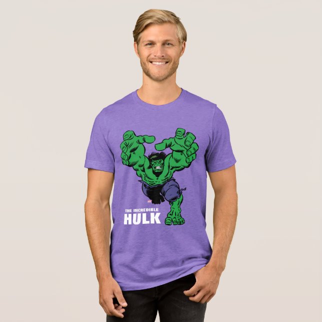 T-shirt En Tri-matière Hulk Retro Grab (Recto plein)
