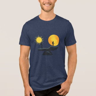 T-shirt En Tri-matière Human Life Journey Balance Minimalist Illustration