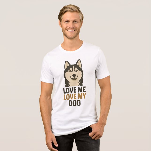 T-shirt En Tri-matière Husky Love Because True Love Has Four Paws (Recto plein)
