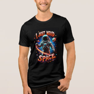 T-shirt En Tri-matière I Just Need Space – Neon Orange Astronaut Shirt