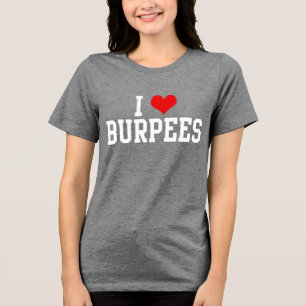 T-shirt En Tri-matière I Love Burpees, Fitness Exercise Débardeur