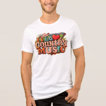 I Love Country Music - Retro Western Style Design