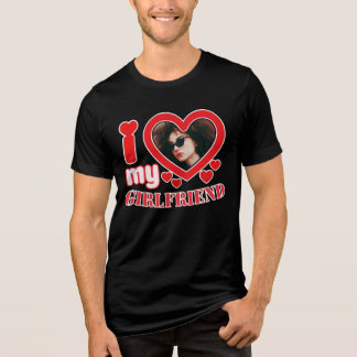 T-shirt En Tri-matière I Love My Girlfriend Personnalisé