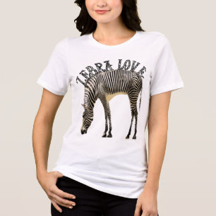 T-shirt En Tri-matière I Love Zebras - Customisé