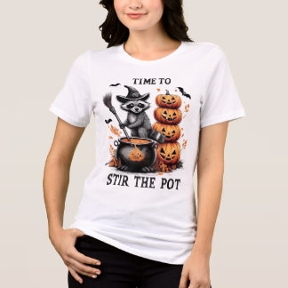 T-shirt En Tri-matière Il est temps de remuer le pot - Raccoon Halloween
