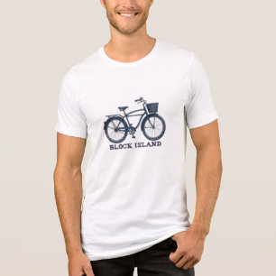 T-shirt En Tri-matière Île de Block Graphisme de vélo vintage de Rhode Be