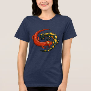 T-shirt En Tri-matière Illustration de salamandre rouge et salamandre de 
