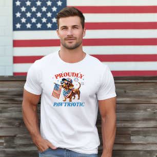 T-shirt En Tri-matière Illustration Fièrement Pawtriotique Dachshund