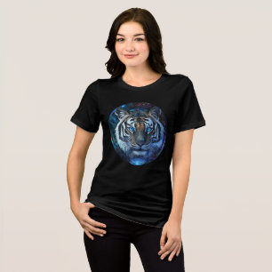 T-shirt En Tri-matière Impression artistique du tigre de la galaxie céles