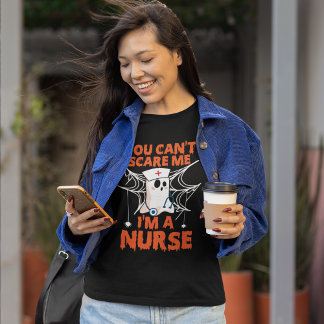 T-shirt En Tri-matière Infirmière d'Halloween sans peur