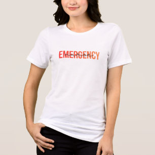 T-shirt En Tri-matière Infirmière d'urgence Typographie manuscrite en gra