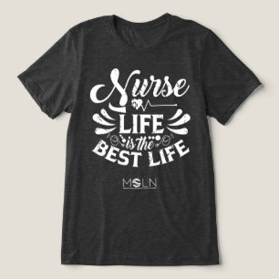 T-shirt En Tri-matière Infirmière Vie Couleur foncée