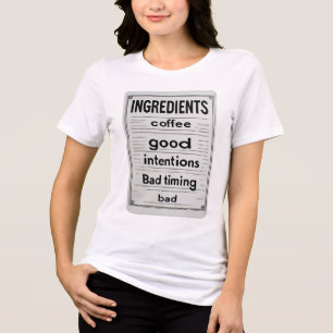 T-shirt En Tri-matière Ingrédients de café drôles Rétro Signe Citation sa