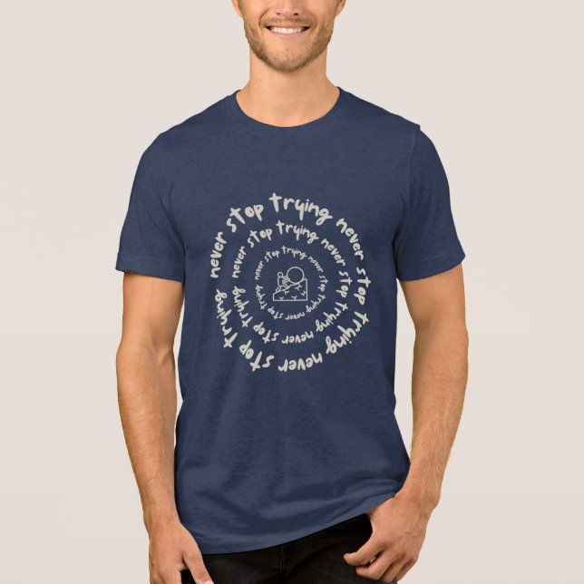 T-shirt En Tri-matière Inspirational Never Stop Trying Motivation Fitness (Recto)