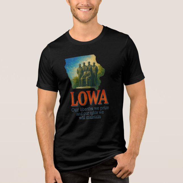 T-shirt En Tri-matière Iowa "Nos Libertés Nous primons" T-shirt... (Recto)