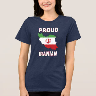 T-shirt En Tri-matière Iran Fière carte du drapeau iranien Fière