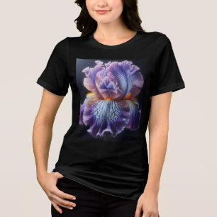 T-shirt En Tri-matière Iris à plumes pures et bleues