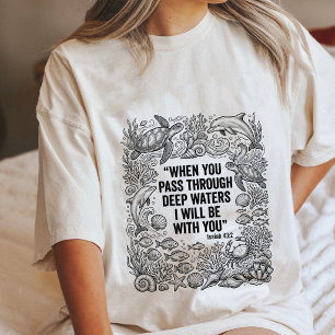 T-shirt En Tri-matière Isaiah 43:2 Eaux Profondes Citation Chrétienne Océ