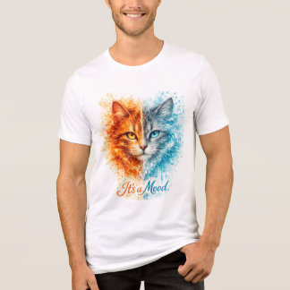 T-shirt En Tri-matière It’s a Mood Fire and Ice Cat Cool vs Hot cat lover