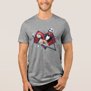 T-shirt En Tri-matière Jack et Sally au coeur