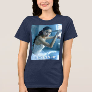 T-SHIRT  EN TRI-MATIÈRE J'ADORE LE BALLET - BALLET & DANSE