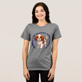 T-shirt En Tri-matière J'ai embrassé un chiot King Charles Spaniel