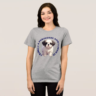 T-shirt En Tri-matière J'ai embrassé un chiot Pékinois