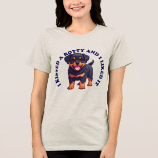 T-shirt En Tri-matière J'ai embrassé un chiot Rottweiler
