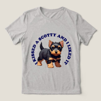 T-shirt En Tri-matière J'ai embrassé un chiot terrier écossais