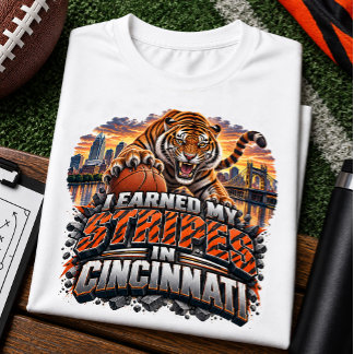 T-shirt En Tri-matière J'ai Gagné Mes Rayures dans le Football de Cincinn