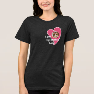 T-shirt En Tri-matière J'ai mes meilleures amies ici ! Photo personnalisé