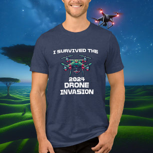 T-shirt En Tri-matière J'ai survécu à l'invasion de drones en 2024
